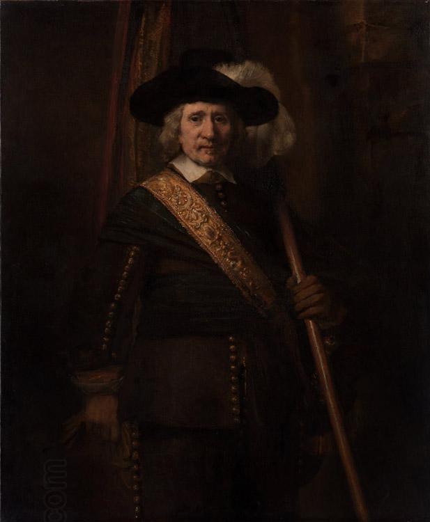 REMBRANDT Harmenszoon van Rijn Portrait of Floris soop as a Standard-Bearer (mk33)